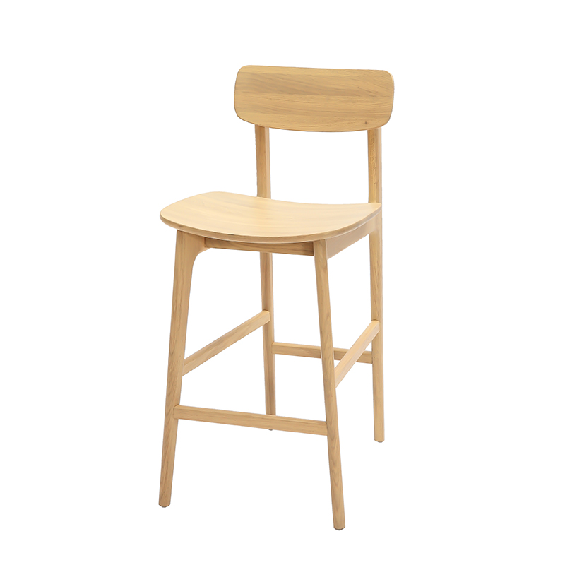Деревянный барный стул Arc Seat со спинкой